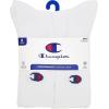 Champion Men’s Moisture-wicking Athletic Crew Socks with Cushioning & Arch Support(White)
