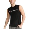 Champion Men’s Muscle Tank, Classic Graphic Muscle Tee, Sleeveless T-shirt for Men (Reg. Or Big & Tall)(Black – Classic Script Logo)