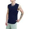 Champion Men’s Muscle Tank, Classic Graphic Muscle Tee, Sleeveless T-shirt for Men (Reg. Or Big & Tall)(Navy – C Logo)
