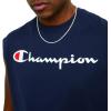 Champion Men’s Muscle Tank, Classic Graphic Muscle Tee, Sleeveless T-shirt for Men (Reg. Or Big & Tall)(Navy – Classic Script Logo)