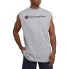Champion Men’s Muscle Tank, Classic Graphic Muscle Tee, Sleeveless T-shirt for Men (Reg. Or Big & Tall)(Oxford Gray – Classic Script Logo)