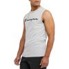 Champion Men’s Muscle Tank, Classic Graphic Muscle Tee, Sleeveless T-shirt for Men (Reg. Or Big & Tall)(Oxford Gray – Classic Script Logo)