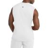 Champion Men’s Muscle Tank, Classic Graphic Muscle Tee, Sleeveless T-shirt for Men (Reg. Or Big & Tall)(White – Classic Script Logo)