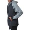 Champion Men’s Pullover Fleece Hoodie, Midweight, C Logo (Reg. Or Big & Tall)(Black/Black/Manhattan Mist C Logo)