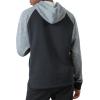 Champion Men’s Pullover Fleece Hoodie, Midweight, C Logo (Reg. Or Big & Tall)(Black/Black/Manhattan Mist C Logo)