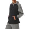 Champion Men’s Pullover Fleece Hoodie, Midweight, C Logo (Reg. Or Big & Tall)(Black/Manhattan Mist/Black)