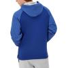 Champion Men’s Pullover Fleece Hoodie, Midweight, C Logo (Reg. Or Big & Tall)(Jewel Sapphire Stripe C Logo)