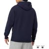 Champion Men’s Pullover Fleece Hoodie, Standard Fit, Midweight, C Logo, Available in Regular and Big & Tall(Navy – Small Script Logo)