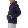 Champion Men’s Pullover Fleece Hoodie, Standard Fit, Midweight, C Logo, Available in Regular and Big & Tall(Navy – Small Script Logo)