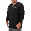 Champion Men’s Sweatshirt, Fleece Midweight Crewneck Sweatshirt (Reg. Or Big & Tall)(Black Small – Small Script Logo)