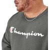 Champion Men’s Sweatshirt, Fleece Midweight Crewneck Sweatshirt (Reg. Or Big & Tall)(Granite Heather – Classic Script Logo)