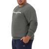 Champion Men’s Sweatshirt, Fleece Midweight Crewneck Sweatshirt (Reg. Or Big & Tall)(Granite Heather – Classic Script Logo)