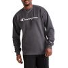 Champion Men’s Sweatshirt, Fleece Midweight Crewneck Sweatshirt (Reg. Or Big & Tall)(Granite Heather Script)