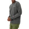 Champion Men’s Sweatshirt, Fleece Midweight Crewneck Sweatshirt (Reg. Or Big & Tall)(Granite Heather Small – Small Script Logo)