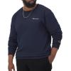 Champion Men’s Sweatshirt, Fleece Midweight Crewneck Sweatshirt (Reg. Or Big & Tall)(Navy Small Script)