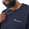 Champion Men’s Sweatshirt, Fleece Midweight Crewneck Sweatshirt (Reg. Or Big & Tall)(Navy Small Script)