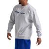 Champion Men’s Sweatshirt, Fleece Midweight Crewneck Sweatshirt (Reg. Or Big & Tall)(Oxford Gray Script)