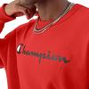 Champion Men’s Sweatshirt, Fleece Midweight Crewneck Sweatshirt (Reg. Or Big & Tall)(Team Red Scarlet Script)