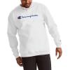 Champion Men’s Sweatshirt, Fleece Midweight Crewneck Sweatshirt (Reg. Or Big & Tall)(White Script)