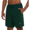 Champion Mens Swim Trunks with Compression Liner, 2 in 1 Mens Bathing Suit Shorts, 7 Inch Inseam Board Shorts for Swimming(Green)
