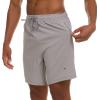 Champion Mens Swim Trunks with Compression Liner, 2 in 1 Mens Bathing Suit Shorts, 7 Inch Inseam Board Shorts for Swimming(Grey)