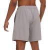 Champion Mens Swim Trunks with Compression Liner, 2 in 1 Mens Bathing Suit Shorts, 7 Inch Inseam Board Shorts for Swimming(Grey)