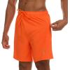 Champion Mens Swim Trunks with Compression Liner, 2 in 1 Mens Bathing Suit Shorts, 7 Inch Inseam Board Shorts for Swimming(Orange)