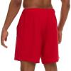 Champion Mens Swim Trunks with Compression Liner, 2 in 1 Mens Bathing Suit Shorts, 7 Inch Inseam Board Shorts for Swimming(Red)