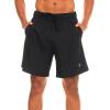 Champion Mens Swim Trunks with Mesh Liner, 7″ Inseam Quick Drying Mens Bathing Suit, Board Shorts for Swimming and Beach(Black)