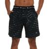 Champion Mens Swim Trunks with Mesh Liner, 7″ Inseam Quick Drying Mens Bathing Suit, Board Shorts for Swimming and Beach(Black/Logo)