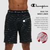Champion Mens Swim Trunks with Mesh Liner, 7″ Inseam Quick Drying Mens Bathing Suit, Board Shorts for Swimming and Beach(Black/Logo)