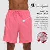 Champion Mens Swim Trunks with Mesh Liner, 7″ Inseam Quick Drying Mens Bathing Suit, Board Shorts for Swimming and Beach(Coral)