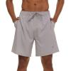 Champion Mens Swim Trunks with Mesh Liner, 7″ Inseam Quick Drying Mens Bathing Suit, Board Shorts for Swimming and Beach(Grey)