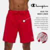 Champion Mens Swim Trunks with Mesh Liner, 7″ Inseam Quick Drying Mens Bathing Suit, Board Shorts for Swimming and Beach(Red)
