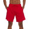 Champion Mens Swim Trunks with Mesh Liner, 7″ Inseam Quick Drying Mens Bathing Suit, Board Shorts for Swimming and Beach(Red)