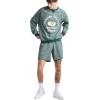 Champion Mens Yearbook Sweat Short, 7″, C Logo(Emerald Allure Heather)