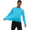 Champion Rash Guard for Men, Long Sleeve Mens Swim Shirt for Fishing Hiking UPF+ 50 SPF Sun UV Protection, Quick Dry(Light Blue)
