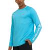 Champion Rash Guard for Men, Long Sleeve Mens Swim Shirt for Fishing Hiking UPF+ 50 SPF Sun UV Protection, Quick Dry(Light Blue)