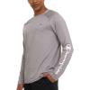 Champion Rash Guard for Men, Long Sleeve Mens Swim Shirt for Fishing Hiking UPF+ 50 SPF Sun UV Protection, Quick Dry(Light Grey)