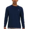 Champion Rash Guard for Men, Long Sleeve Mens Swim Shirt for Fishing Hiking UPF+ 50 SPF Sun UV Protection, Quick Dry(Navy)