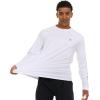Champion Rash Guard for Men, Long Sleeve Mens Swim Shirt for Fishing Hiking UPF+ 50 SPF Sun UV Protection, Quick Dry(White)