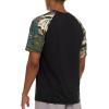 Champion Rash Guard for Men Short Sleeve, Mens Swim Shirt, Sun Shirt UPF+ 50 UV Protection, SPF Quick Drying Rashguard(Black/Camo)