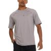Champion Rash Guard for Men Short Sleeve, Mens Swim Shirt, Sun Shirt UPF+ 50 UV Protection, SPF Quick Drying Rashguard(Light Grey)