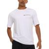 Champion Rash Guard for Men Short Sleeve, Mens Swim Shirt, Sun Shirt UPF+ 50 UV Protection, SPF Quick Drying Rashguard(White)