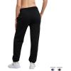 Champion Womens Cinched-Bottom Fleece Sweatpants, Oversized Fit, Midweight(Black)