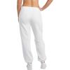 Champion Womens Cinched-Bottom Fleece Sweatpants, Oversized Fit, Midweight(White)