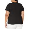 Champion Women’s Classic Short Sleeve Graphic T-Shirt, Standard Fit, Script Logo(Black Small Script)