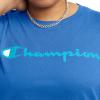 Champion Women’s Classic Short Sleeve Graphic T-Shirt, Standard Fit, Script Logo(Odyssey Script)
