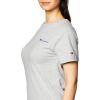 Champion Women’s Classic Short Sleeve Graphic T-Shirt, Standard Fit, Script Logo(Oxford Gray Small Script)