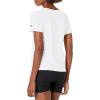 Champion Women’s Classic Short Sleeve Graphic T-Shirt, Standard Fit, Script Logo(White – Classic Script Logo)